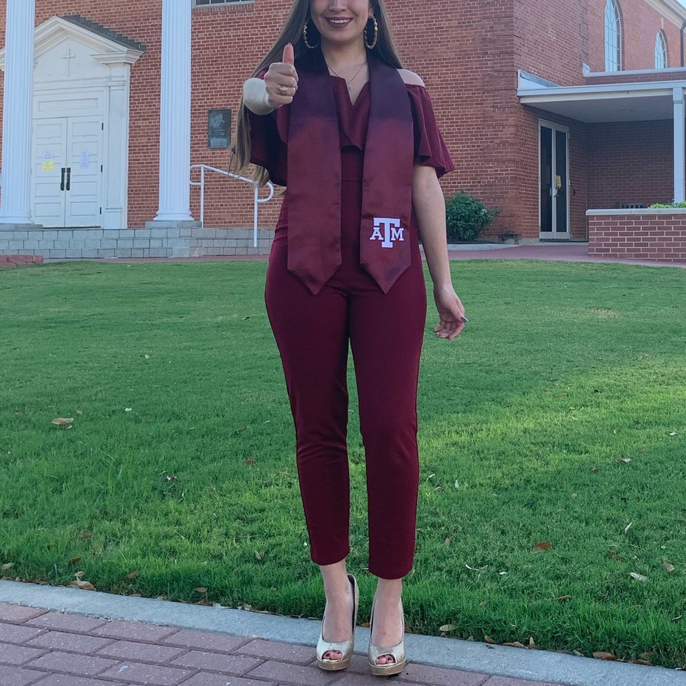 Maroon Off the Shoulder Jumpsuit